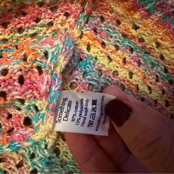 Something Navy Multicolor Knit Women's Sweater - Picture 6 of 6